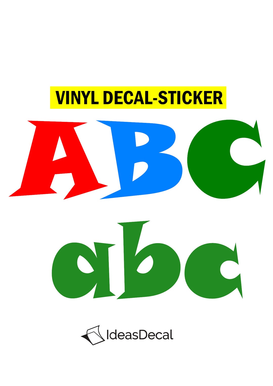Letters Vinyl Decals Sticker and Numbers Snap Font Custom - Etsy