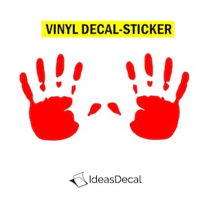 Sticker vinyle empreintes de mains Mains de bébé (vente par paire)