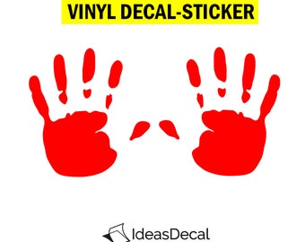 Handprints Vinyl Decal Sticker Baby hands (Sales in Pairs)
