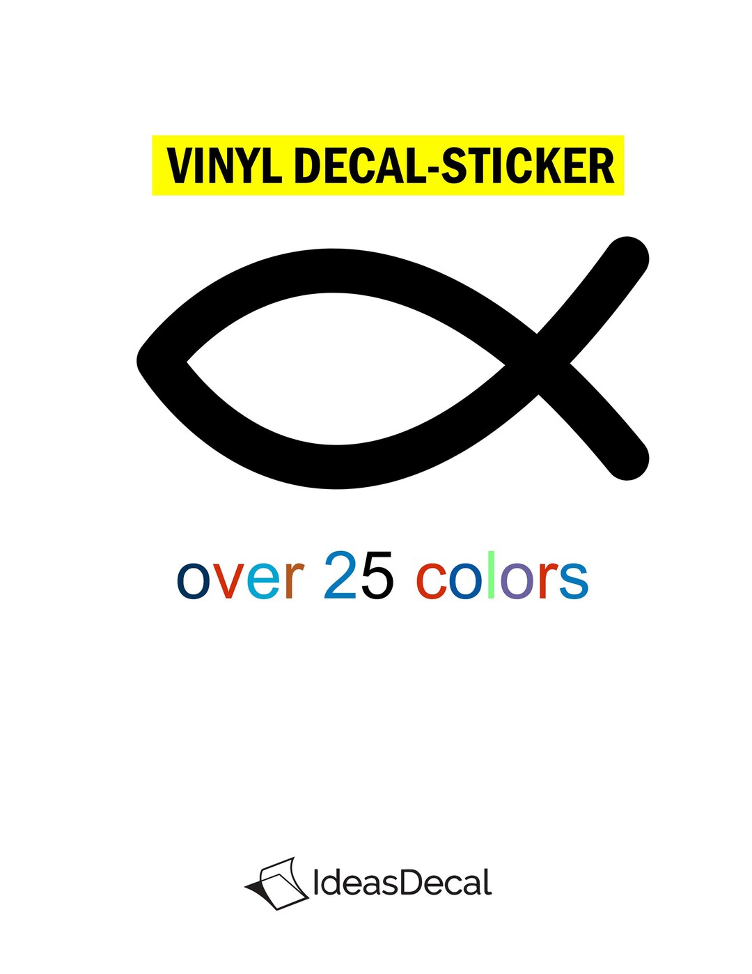 Dec Fish Sticker Fish Vinyl Decal Sticker - Etsy