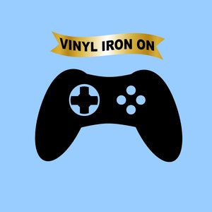 Spiel-Kontrolle-Eisen auf Aufkleber auf Heat Transfer Vinyl Computer Gamer