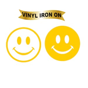 Glückliches Gesicht Bügelbild Smiley Heat Transfer Vinyl Emoticons Emojis