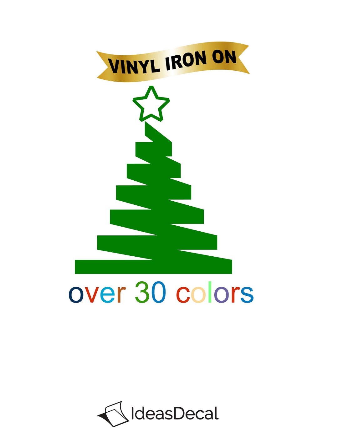 Christmas Tree Iron On, Heat Transfer Vinyl Christmas Spirit Etsy