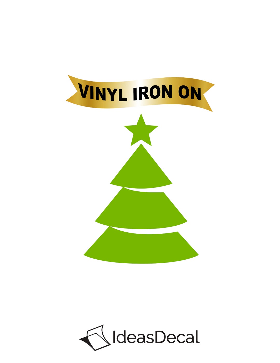 Christmas Tree Iron On Heat Transfer Vinyl Christmas Spirit Etsy