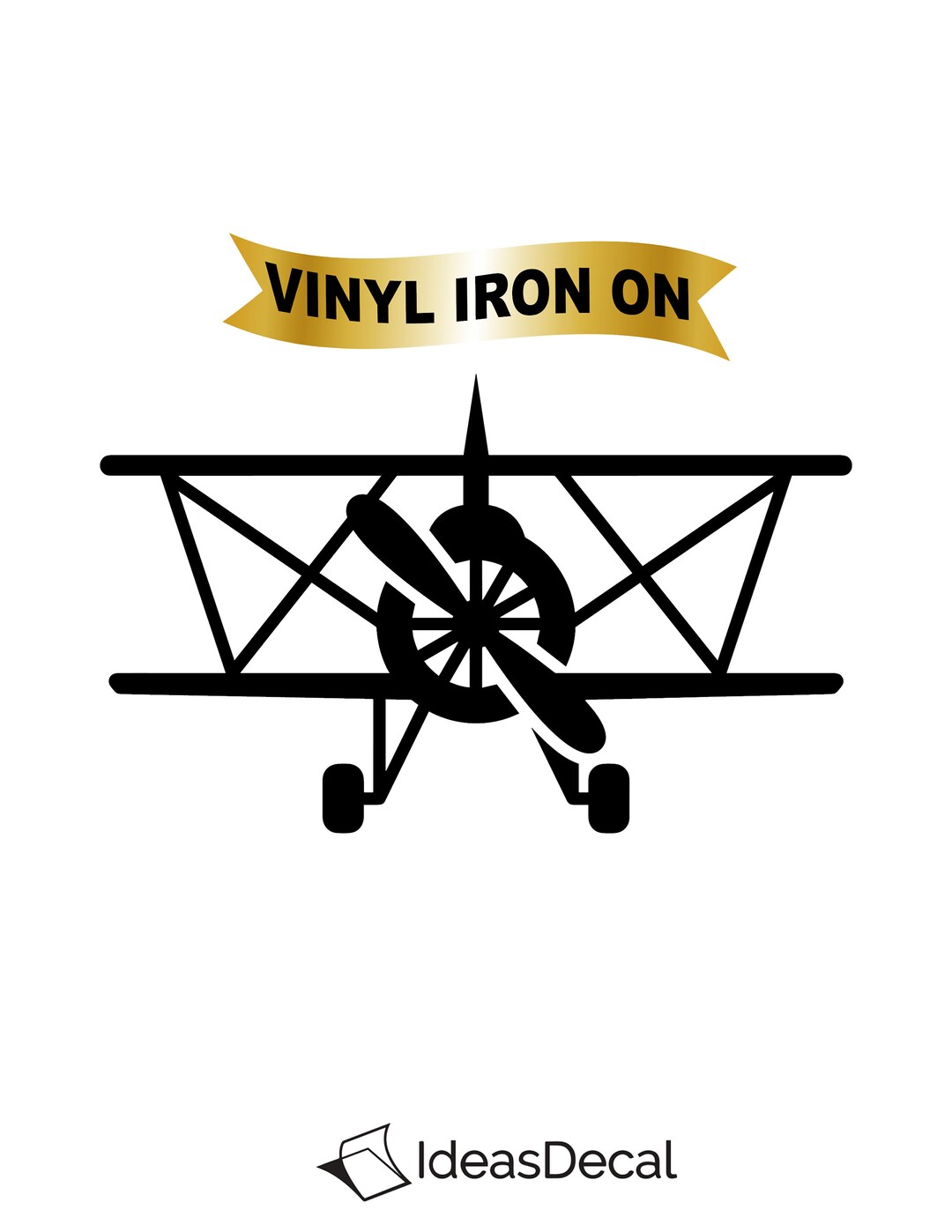 Biplane Iron on Decals on Heat Transfer Vinyl Old Aircraft Etsy