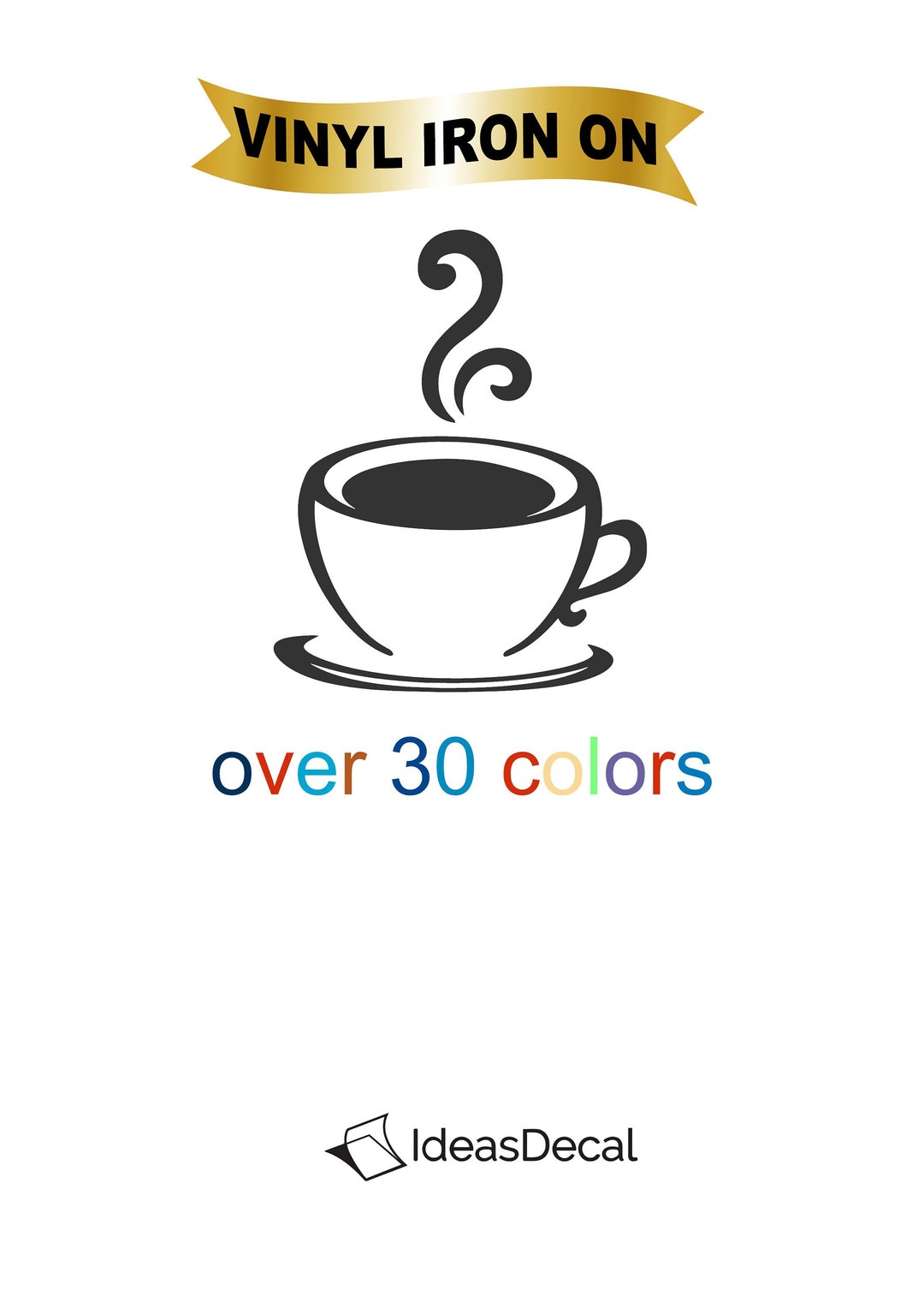 Coffee Cup Iron on Heat Transfer Vinyl Coffee Lover Etsy