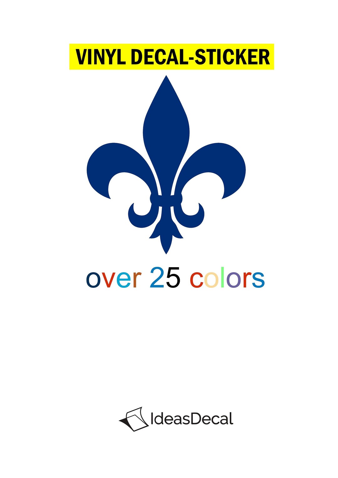 Décalcomanies Fleur De Lys Pour Vitre - Lot De 6 - Blanc Ou Couleur Au Choix - Vinyl Haute Qualité