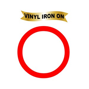2 Kreise zum Aufbügeln auf Heat Transfer Vinyl