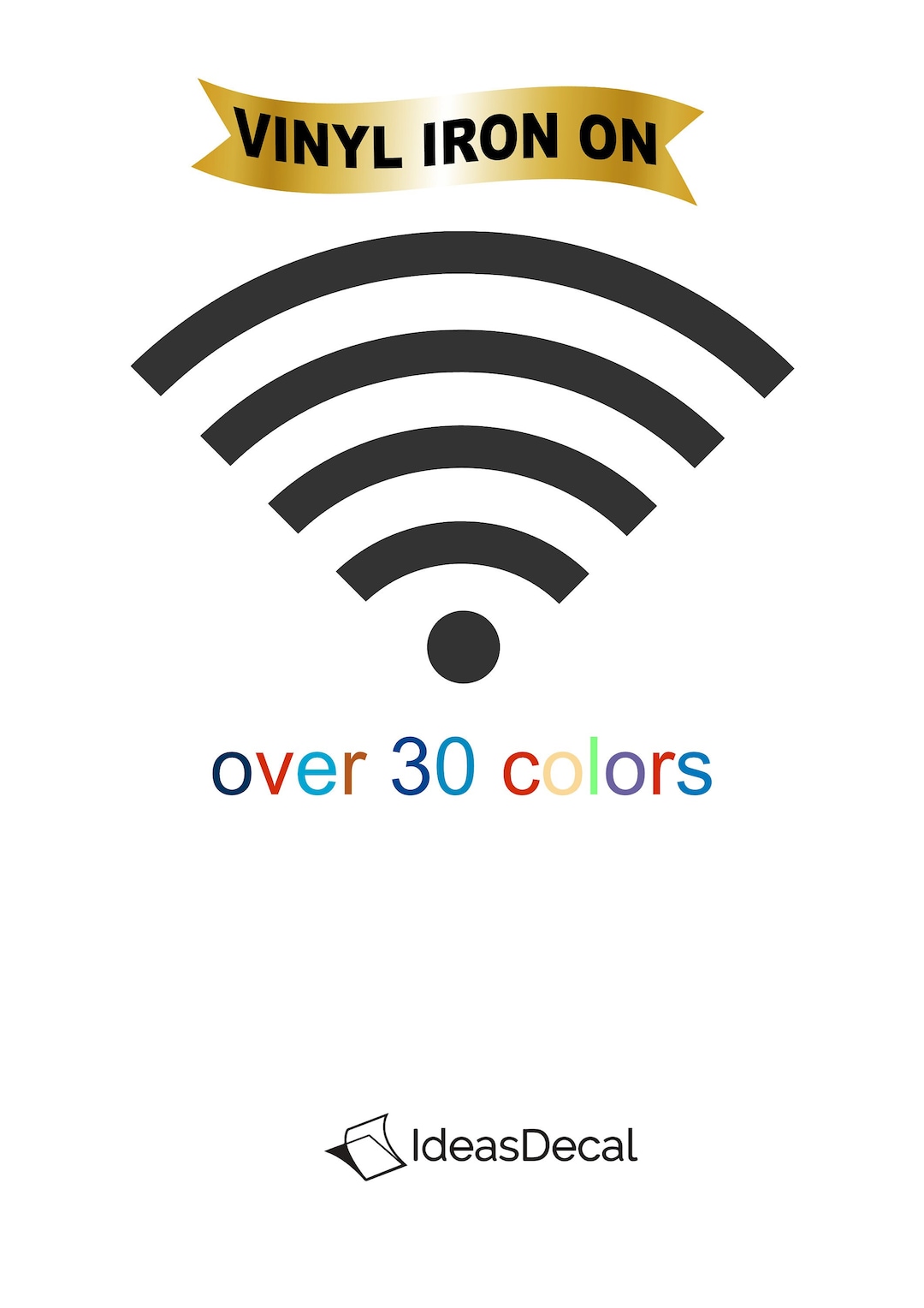Wifi Iron on Decal on Heat Transfer Vinyl - Etsy