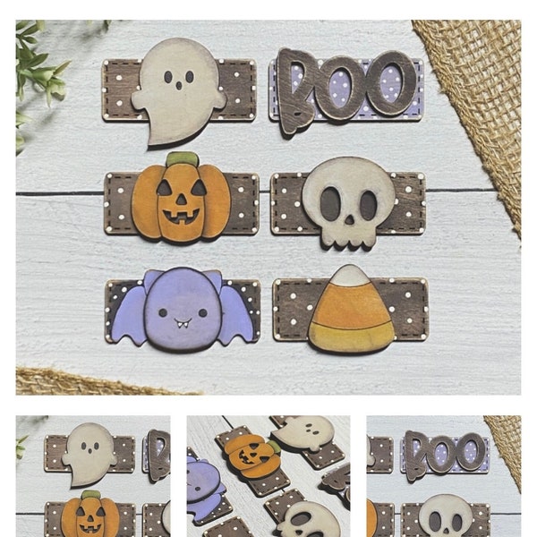 Hand Stitched Halloween Hair Clips, Baby, Toddler, Girl, Bat, Ghost, Boo, Jack O lantern, Skull, Candy Corn, Pumpkin, Digital SVG File Only