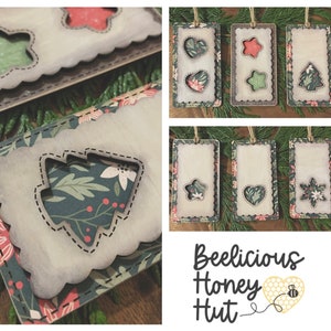 Hand Stitched Looking Tag Set! Tree, Star, Snowflake, Heart, Gift, Stocking, All Score, Christmas, Wood, Glowforge, Digital File SVG Bundle
