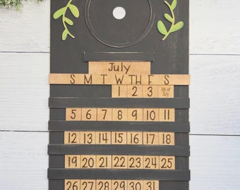 Perpetual Calendar Interchangeable Shelf Sitter, Wall Hanger, Holidays, Seasonal, 4inch rounds, Farmhouse Decor, Gift, Digital SVG File Only