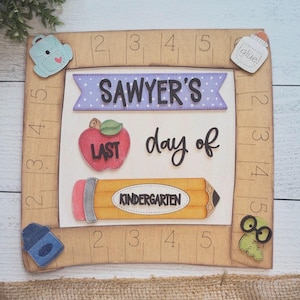 School Days Photo Prop, Faux Stitched, Interchangeable First Day of School, Last Day, 100th Day, Decor, Gift, Digital SVG File Only