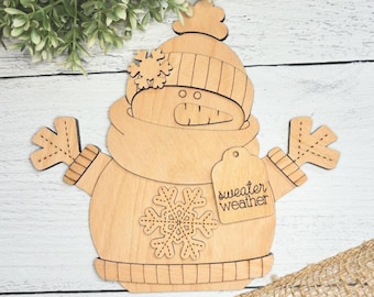 Sweater Weather Snowman Shelf Sitter! Christmas, Winter, family, gift, Snowflake, Snow Globe, Score, Decor, Digital File SVG Bundle
