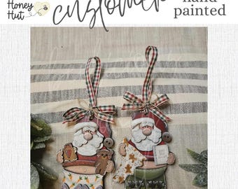 Santa Belly Pajama Ornament Set! Customizable, Reindeer, Bunny, Carrot, Christmas, Snowflake, Sweet, Score, Acrylic, Digital File SVG Bundle