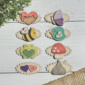 Handgestikte haarspeldjes Valentijnsdag, baby, baby, peuter, meisje, bij, vogel, kikker, paddestoel, kus, cadeaukaartjes, alleen digitaal SVG-bestand