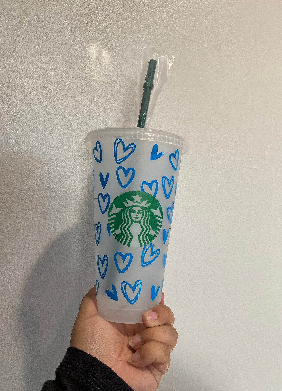 Heart Starbucks Reusable Cold Cup Valentines Day Gift Set. Etsy