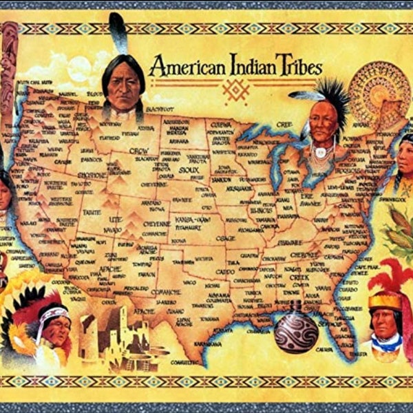 Map Native Tribes North America - Il 600x600.4810892798 K17c 