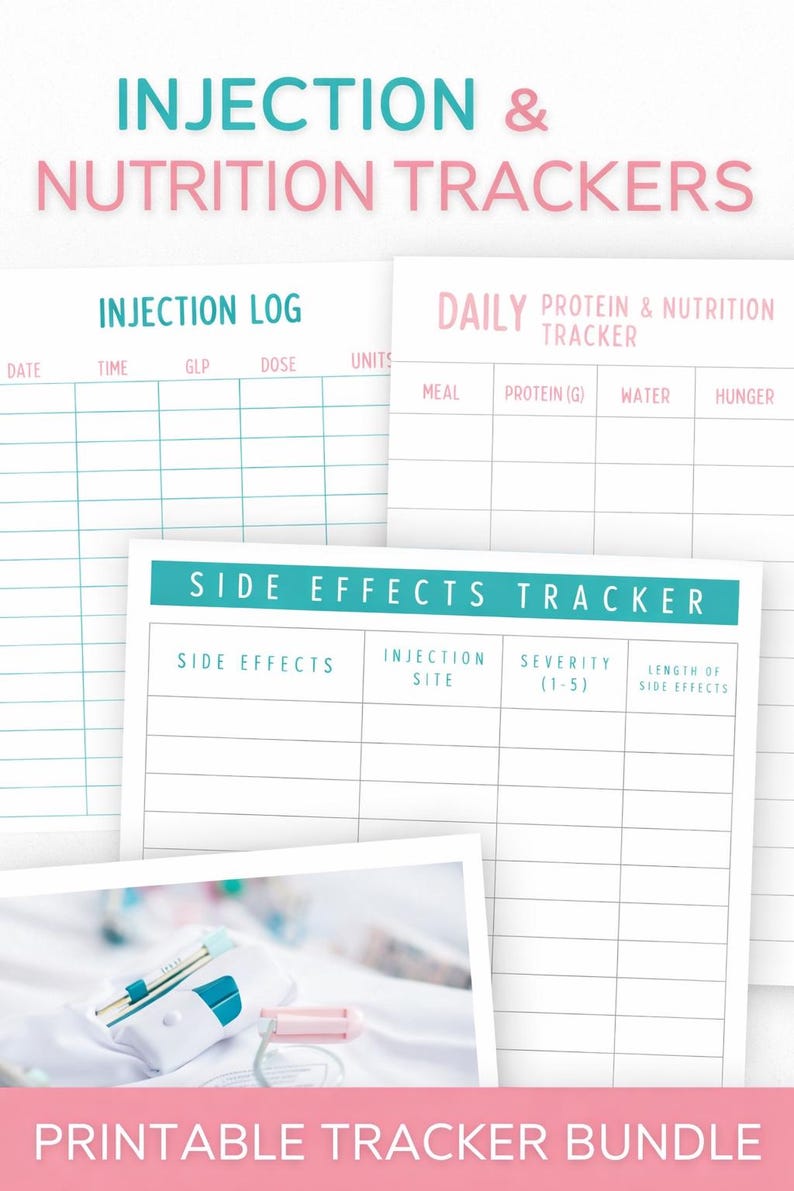 GLP-1 Weight Loss Tracker Printable | Ozempic & Mounjaro Tracker ...