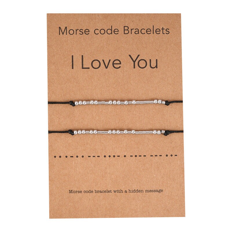 Morse Code Secret Hidden Message I Love You Friendship Couple - Etsy UK