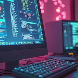 Y2K Glitchcore Computer Desktop Wall Art – Vaporwave Aesthetic Poster with Pop-Up Windows, Error Messages, Pixel Emojis & MSN Icons