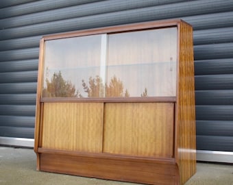 G plan E Gomme mid century angled Drinks cabinet/ Bookcase/ Display cabinet