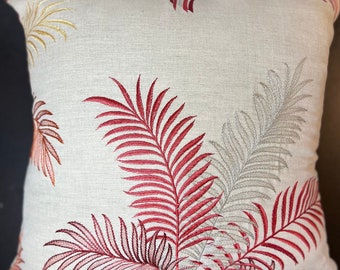 Pillowcase for 18x18 throw pillow, home-decor weight large fabric pieces, labeled “Jane Churchill, Emmett”