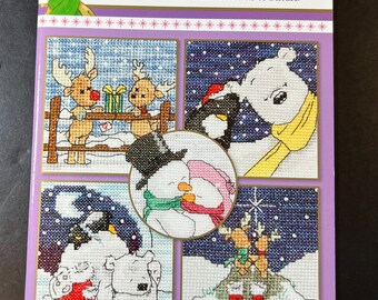 Adam Prescott’s Christmas Card Cuties cross-stitch booklet with 10 patterns