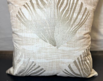 Pillowcase for 16x16 or overstuffed 18x18, or fabric only, home-decor weight labeled “Nobilis, Atoll”