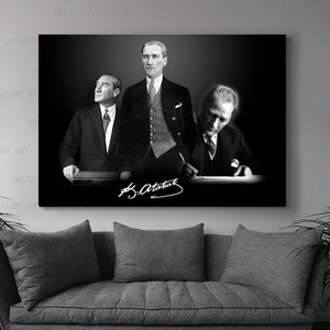 Mustafa Kemal Atatürk Wandkunst, Atatürk Portrait, Leinwand Gemälde, Mustafa Kemal Atatürk Druck, Türkische Kunst, Atatürk Geschenk, Atatürk Erinnerung