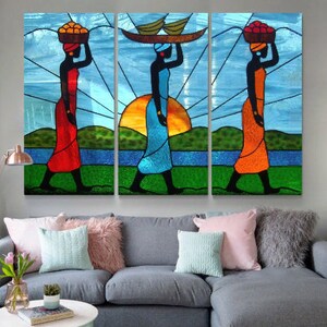 African woman wall art African Girl canvas, African Ladies decor, Ethnic art, African Black Woman modern wall art prints, African Wall Art