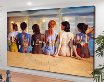 Pink Floyd Canvas, Huge Canvas Art, Iconic Wall Art, Musical Art, Minimalist Home Decor, Vintage Home Decor, The Classic 1997 Back Catalogue