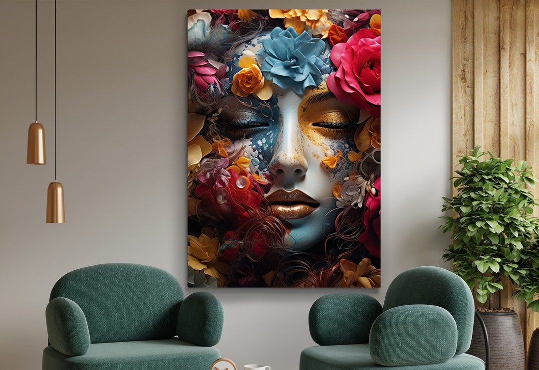 CXHOSTENT 3-teilige Blumen Leinwand - Wanddekoration 30x40cm