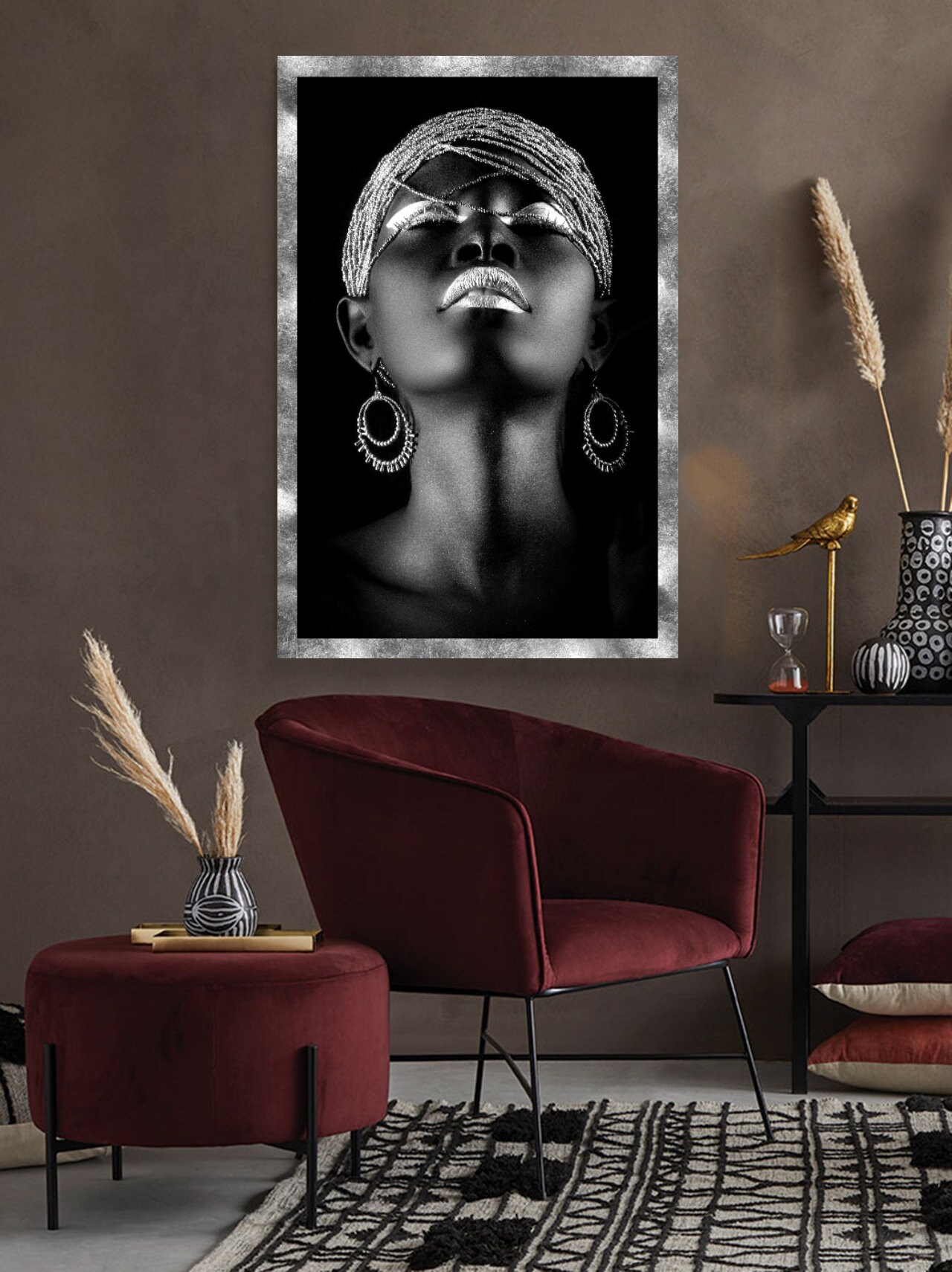 Black Woman Canvas Art African Wall Art Black Woman Wall - Etsy