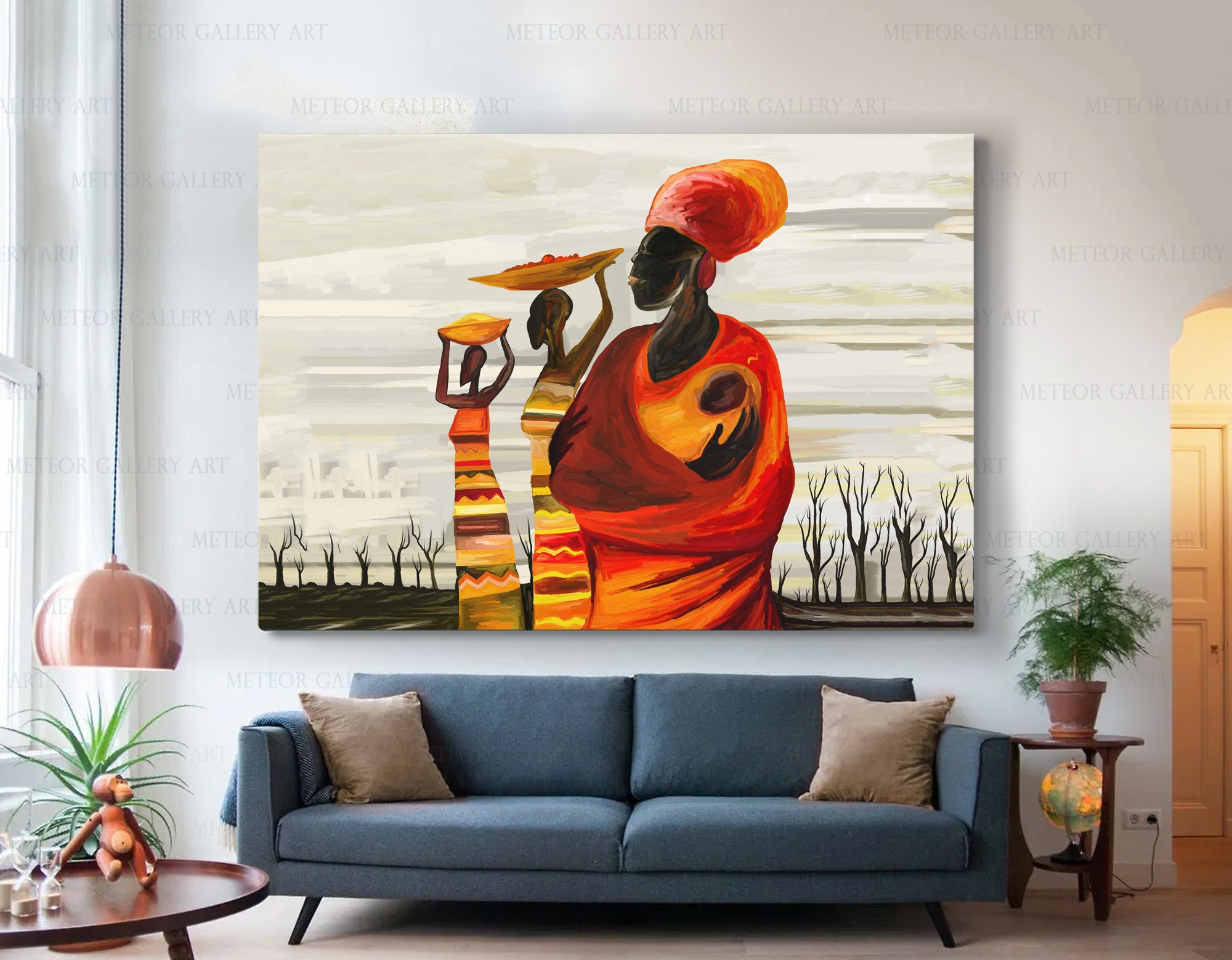 Buy African Wall Art, Tribe Wall Decor, Ethnic Women Canvas Art