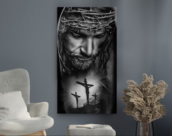 Jesus Christ Canvas Wall Art, Jesus Poster, Christian Artwork, Christian Wall Art, Jesus Christ Art, Christian Home Decor, Jesus Wall Decor