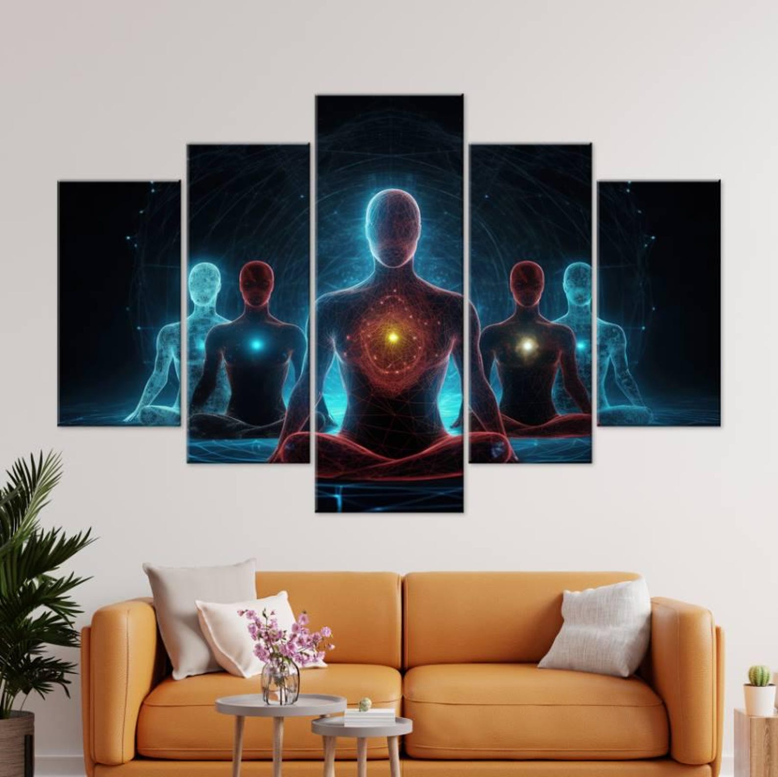Abstract Meditation Wall Art, Meditation Wall Art, Spiritual Wall Art ...