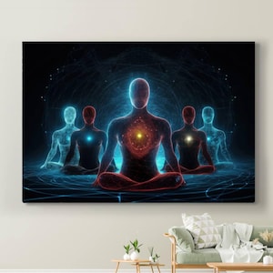 Abstract Meditation Wall Art, Meditation Wall Art, Spiritual Wall Art, Spiritual Canvas, Yoga Decoration Artwork Set, Zen Wall Art Canvas
