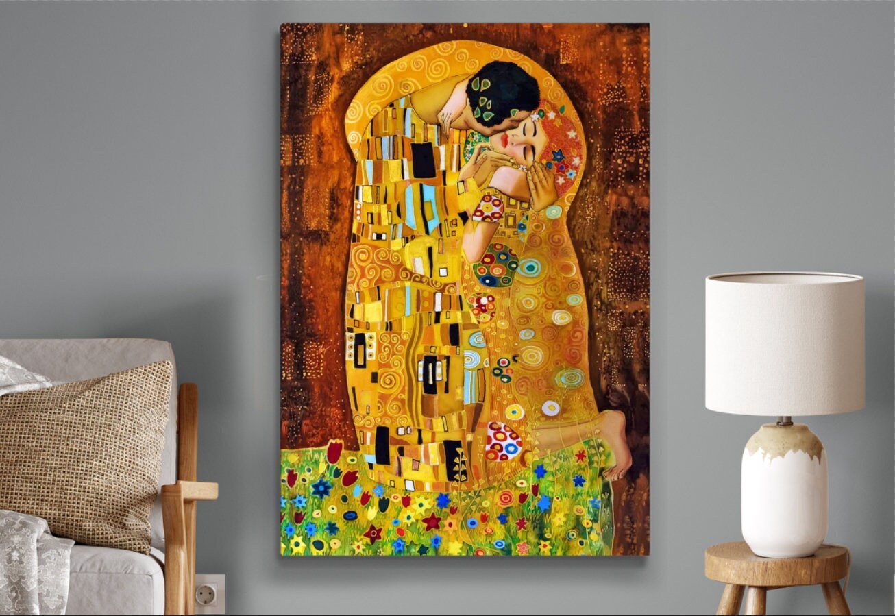 The Kiss Canvas, Gustav Klimt Canvas Art, Gustav Canvas Wall Art ...