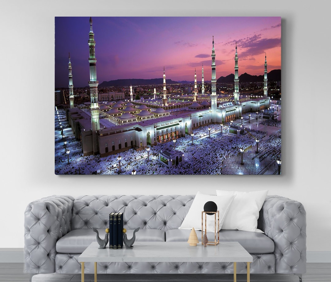 Islamic Wall Art Al Masjid An Nabawi Canvas Print Medina Wall Art islamic-wall-art-al-masjid-an-nabawi-canvas-print-medina-wall-art