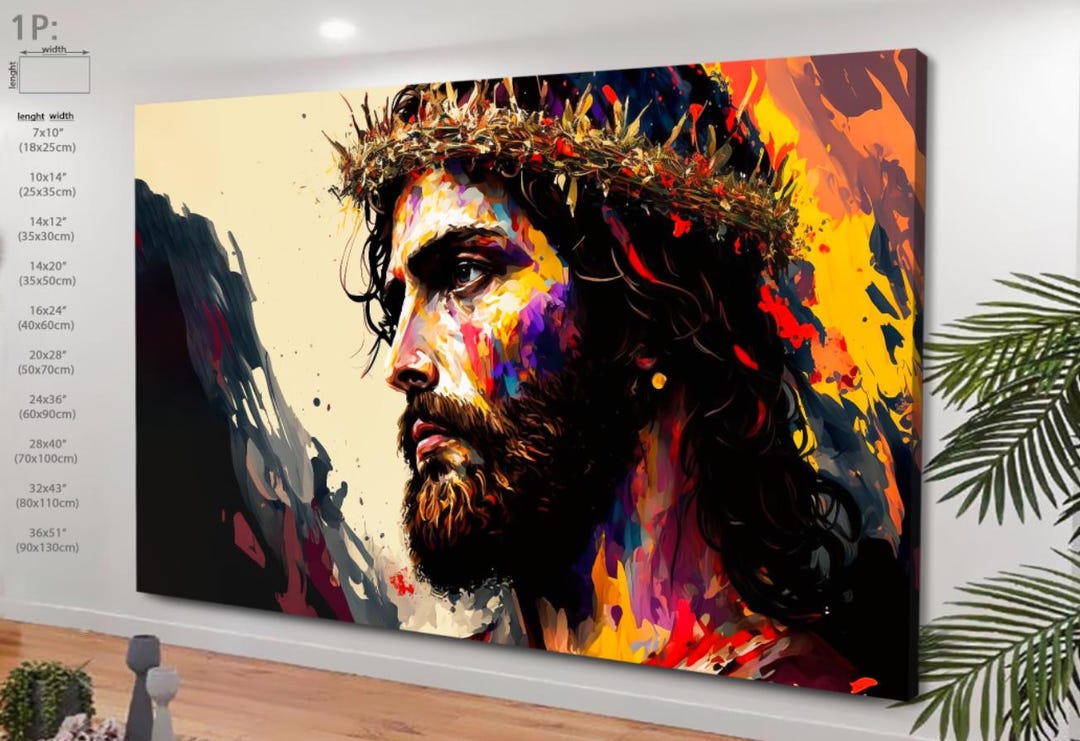 Jesus Canvas Art, Jesus Christ Canvas Wall Art, Christianity Print ...