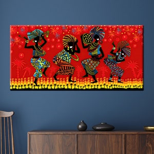 Papuans Dancing African Color Rectangle Tablecloth