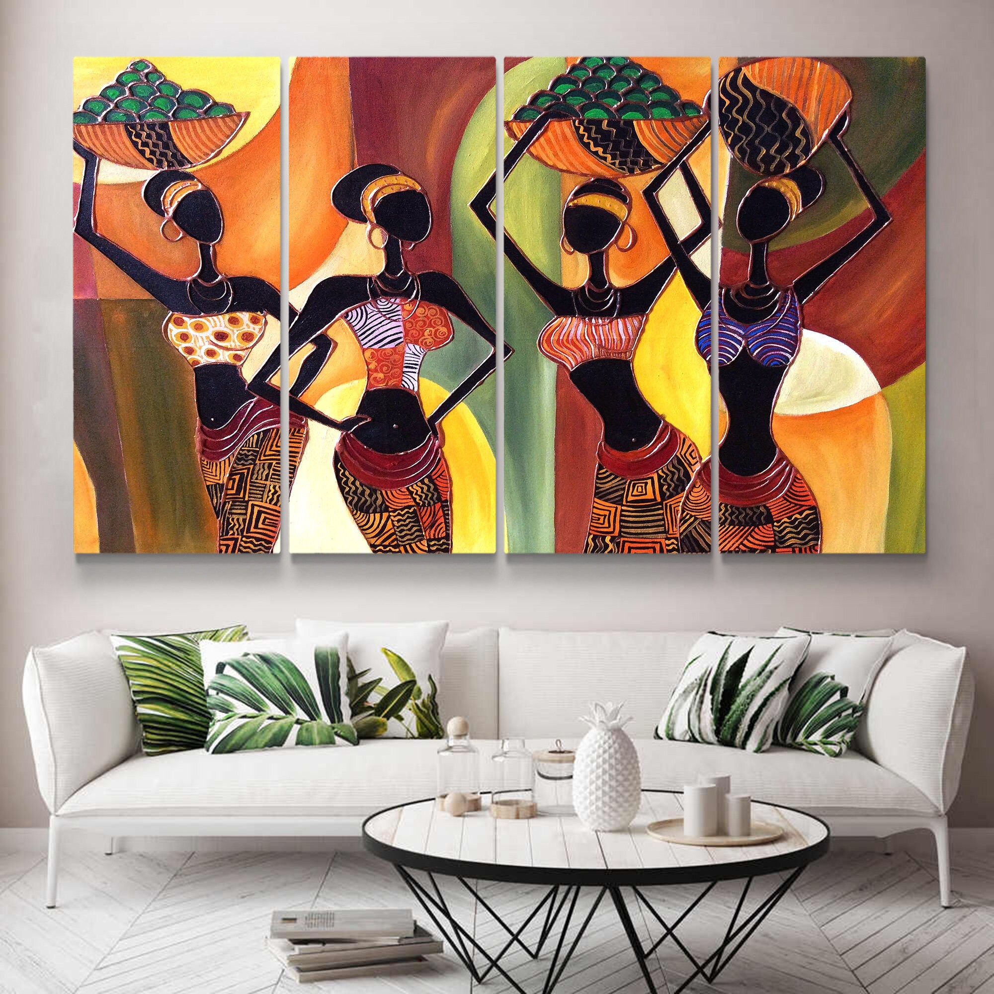 African Wall Art African Canvas Print Living Room Decor Etsy