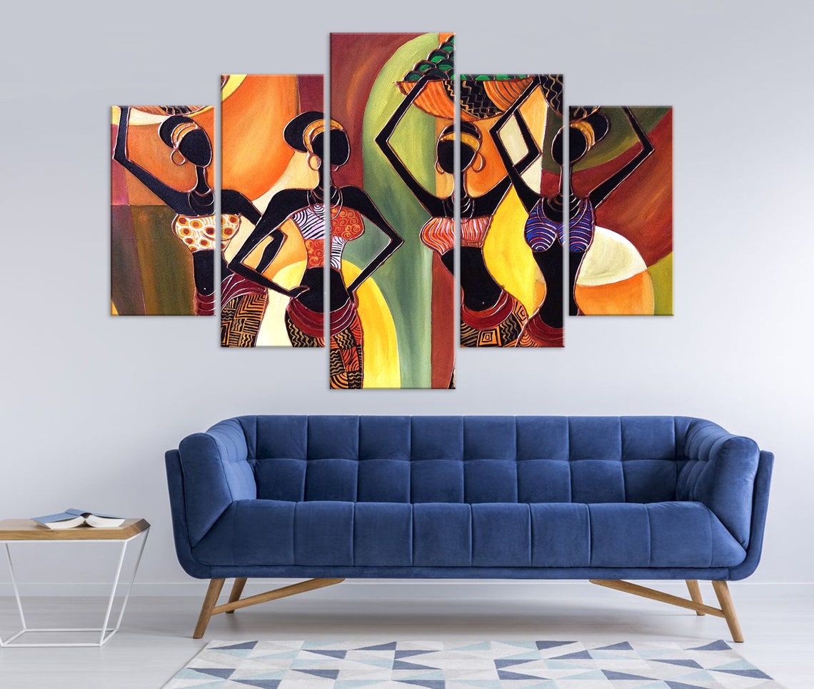 African Wall Art African Canvas Print Living Room Decor Etsy