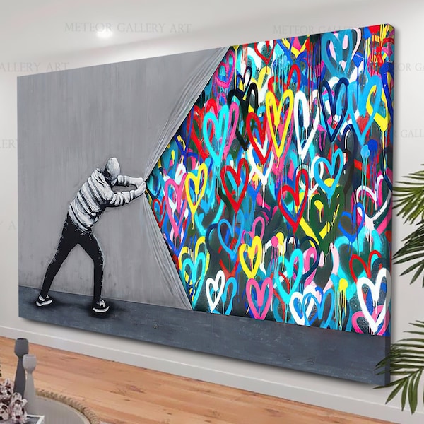 Banksy Planting Love - Canvas Rolled or Ready To Hang Canvas