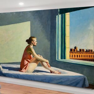 The Morning Sun by Edward Hopper Canvas Wall Art,Edward Hopper Print Poster,Edward Hopper Artworks,Vintage Poster,Printable Wall Art, canvas