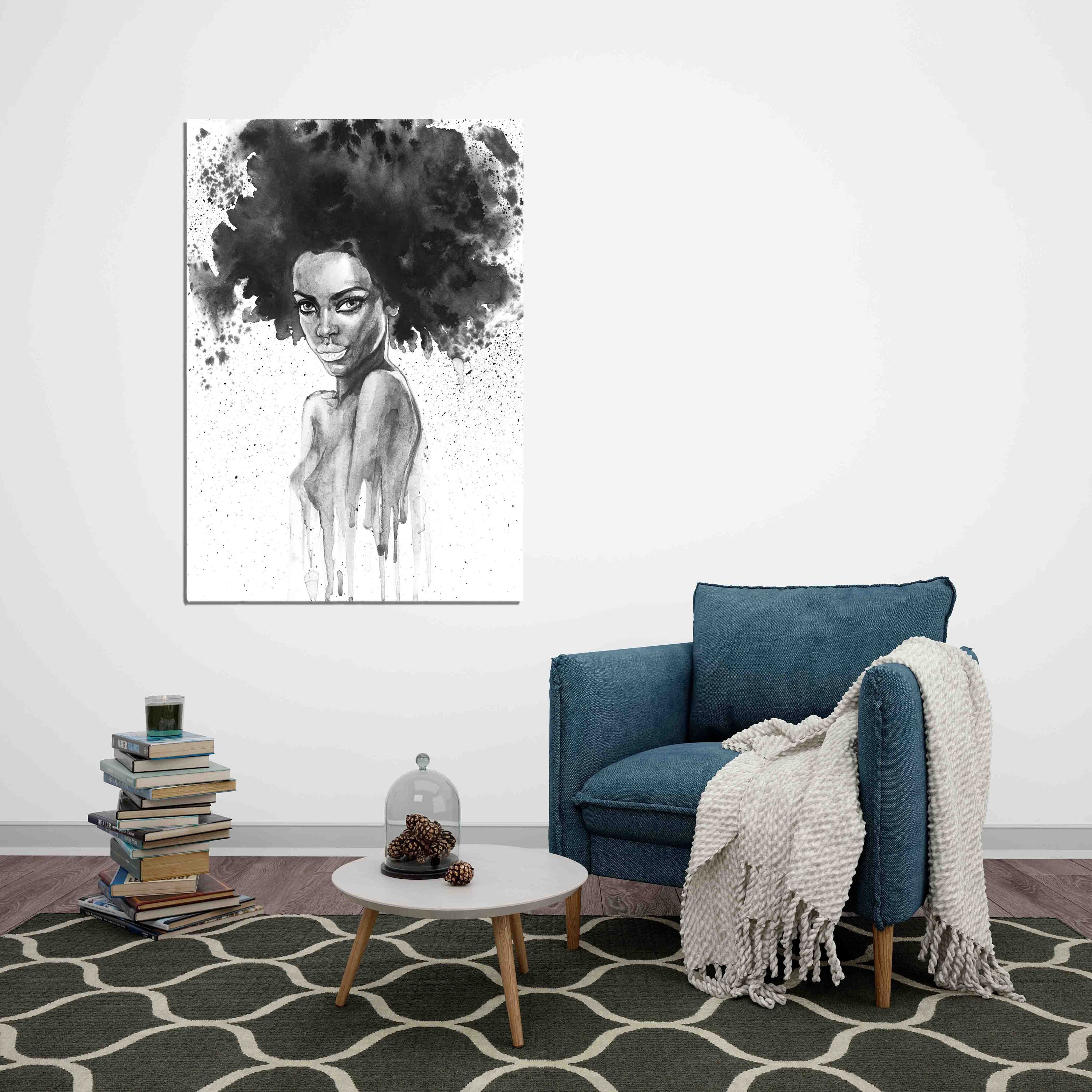 African Women Canvas Black Wall Art - UK