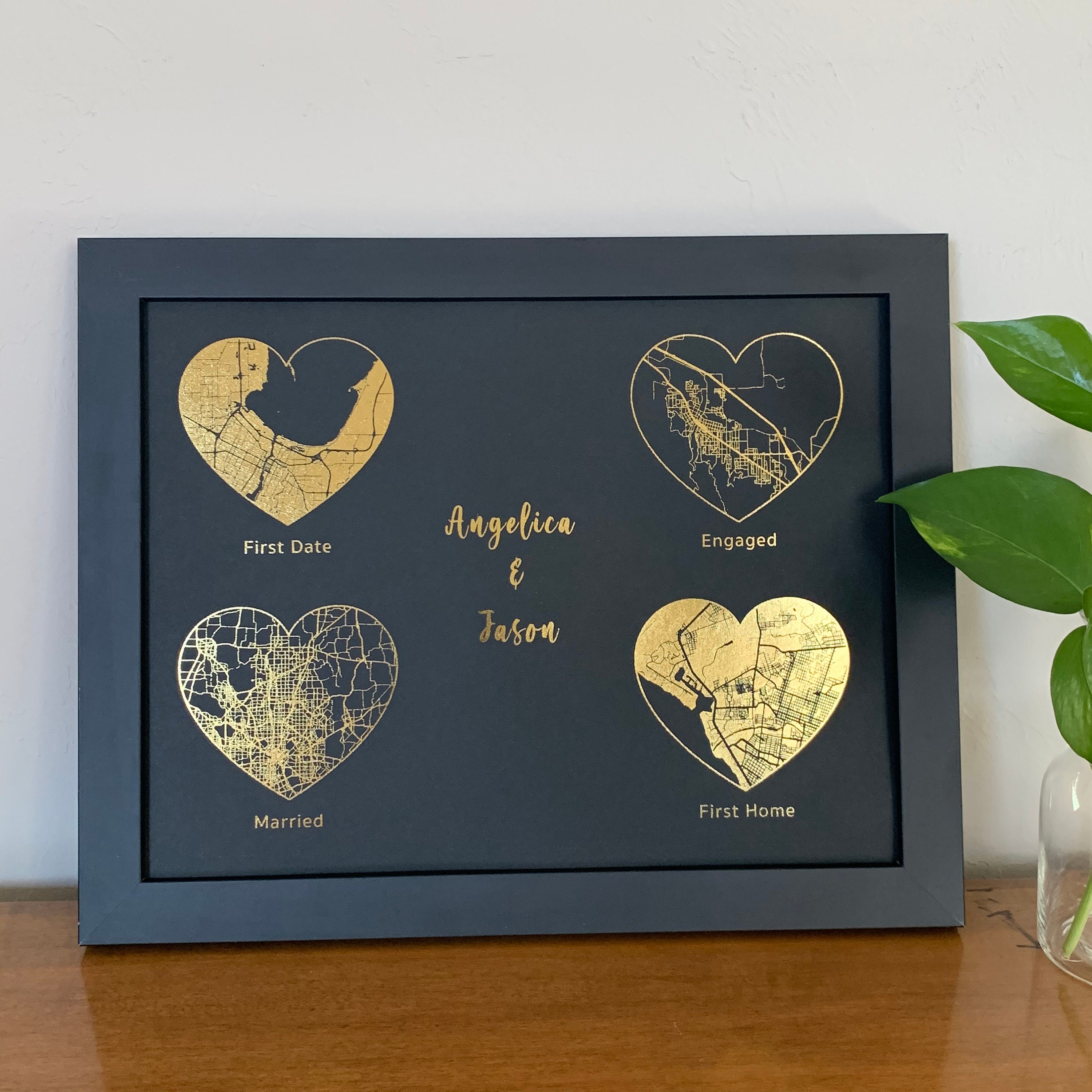 Wedding Anniversary Gift For Couple Personalized Wedding | Etsy