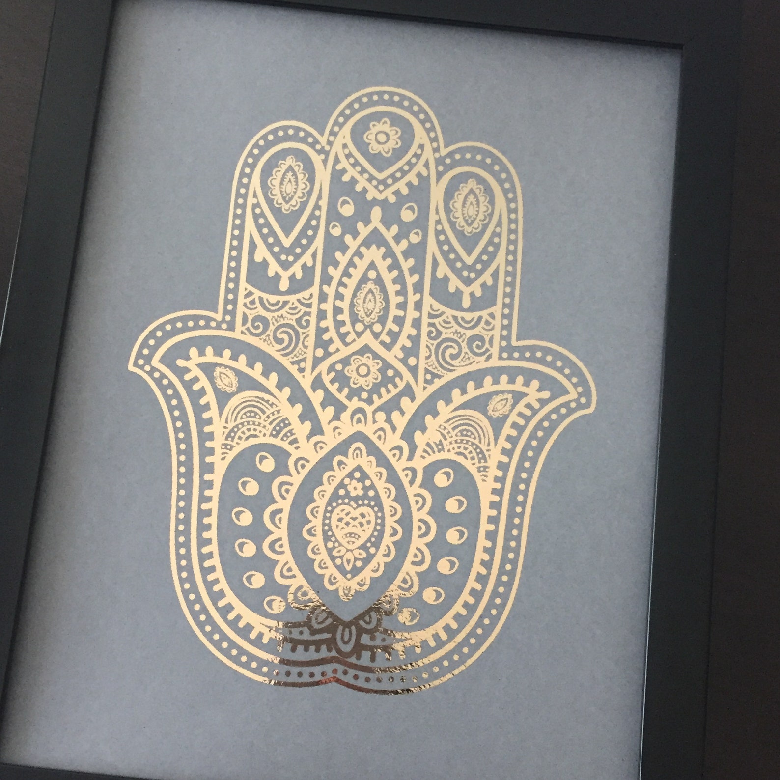 Hamsa Hand Foil Hamsa Hand Print Boho Wall Art Boho Home - Etsy