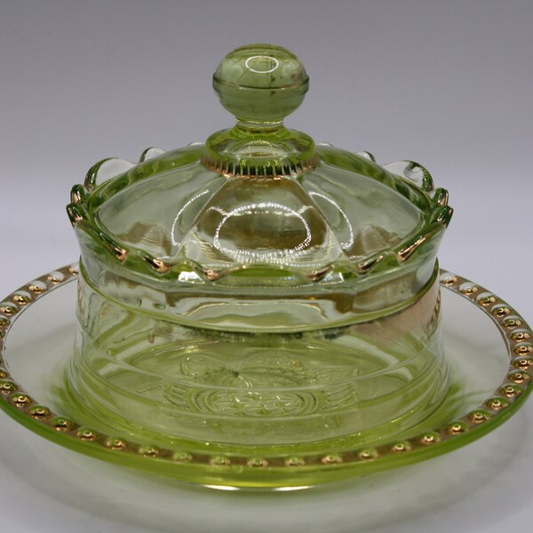 Rare Vaseline Glass Etsy